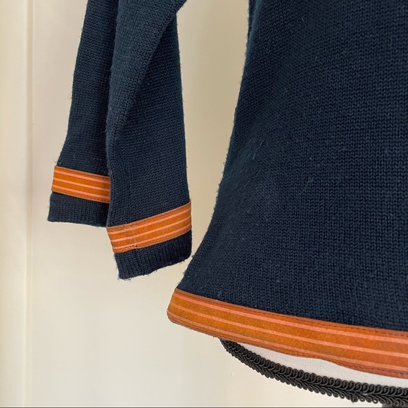 Vintage 70s Hand-painted Suede and Knit Sweater - Picture 6 of 7